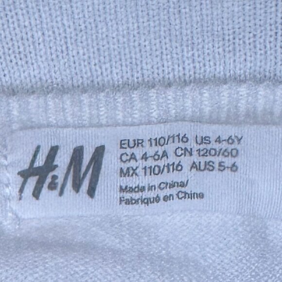 H & M - Girls Long Sleeve Sparkly Snowflake Sweater - Size 4-6y - Picture 4 of 4